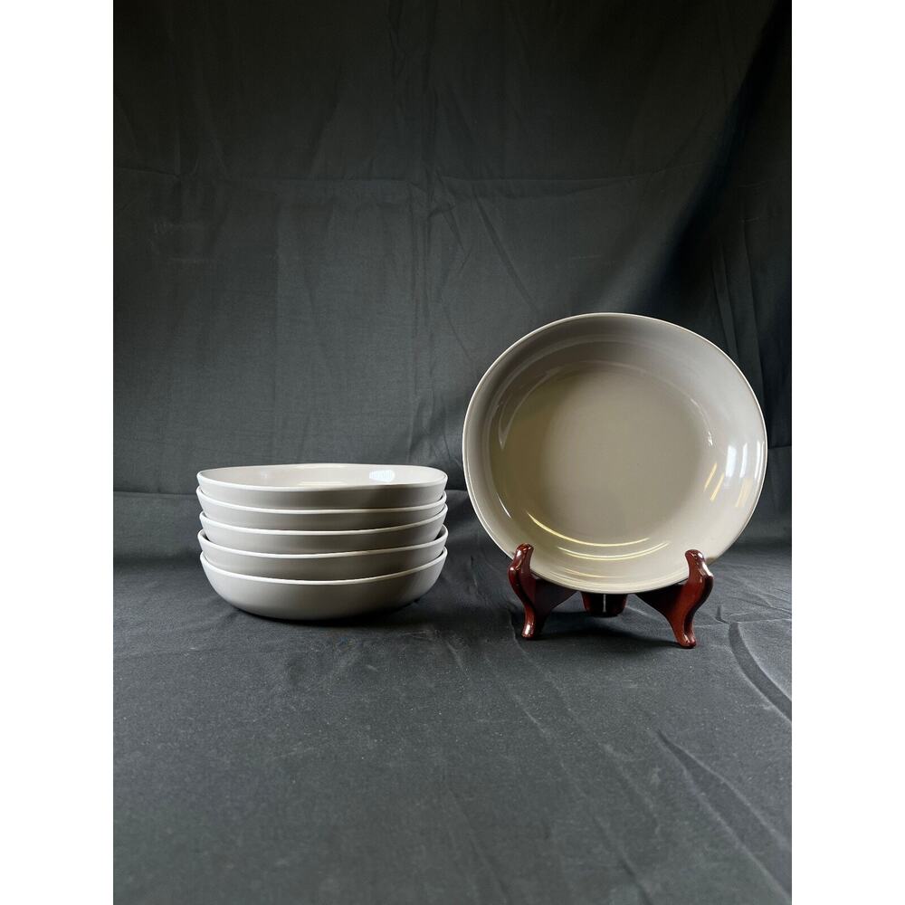 6X "AT HOME" plactic gray plate home kitchen decor dinner lunch